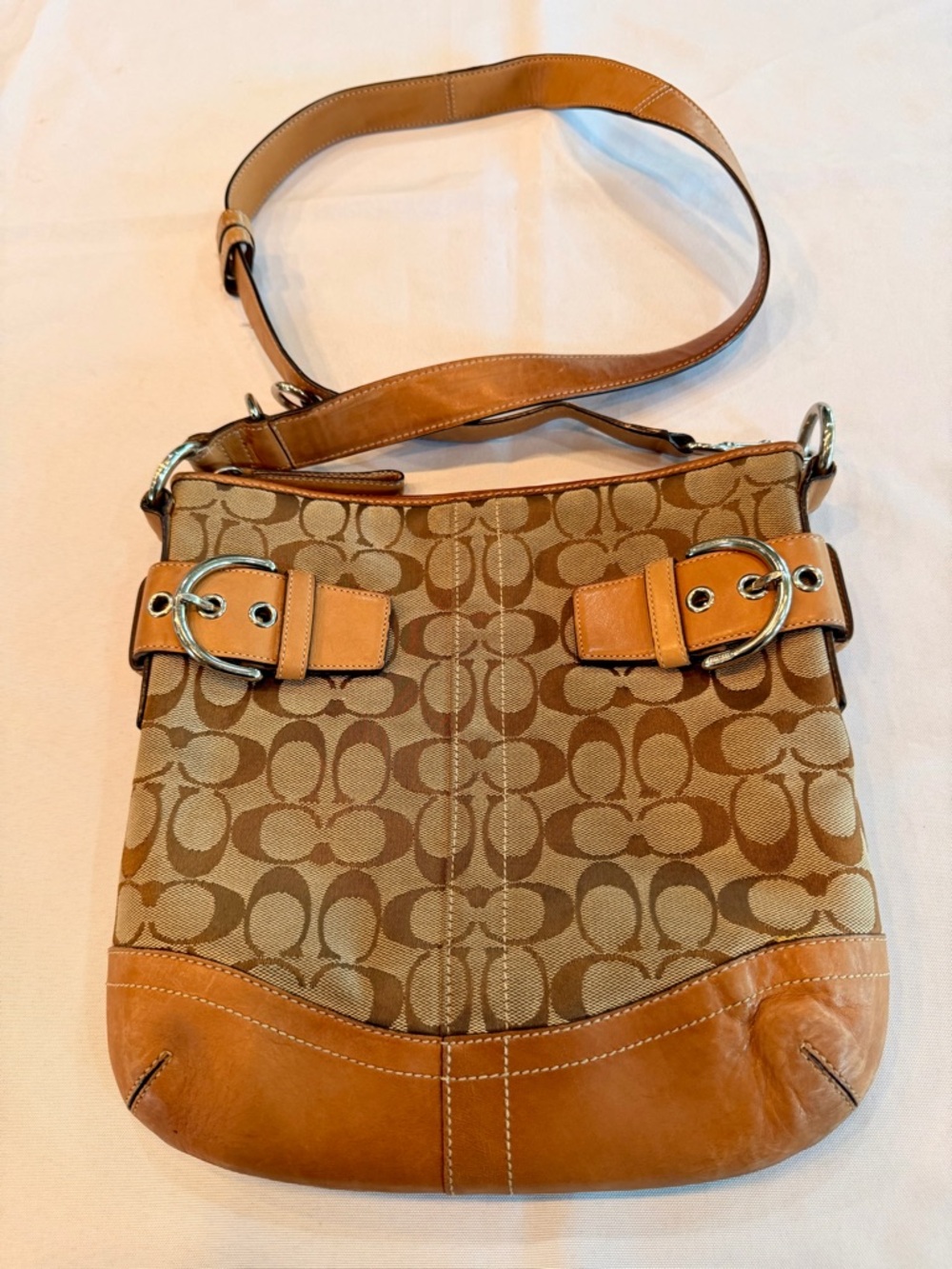 Vintage Coach No 3574 Soho Signature Jacquard Crossbody Bag